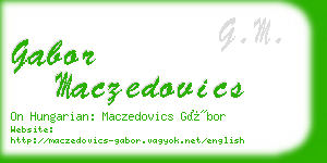 gabor maczedovics business card